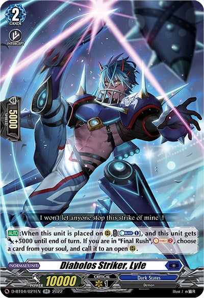 Diabolos Striker, Lyle (D-BT04/021EN) [Awakening of Chakrabarthi] - PokeCharles PokeStore