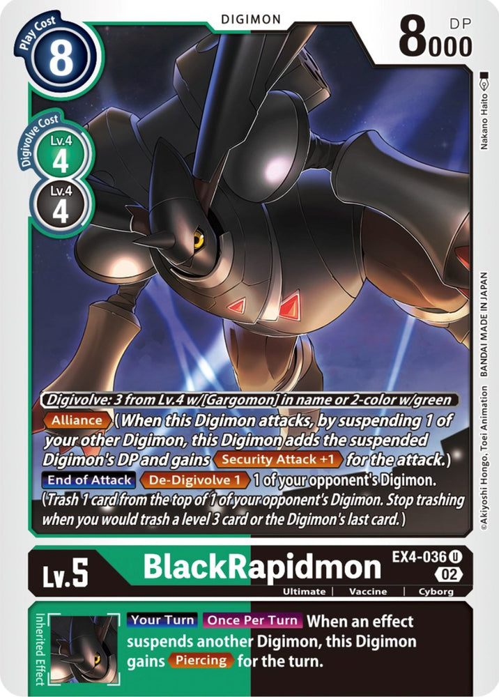 BlackRapidmon [EX4-036] [Alternative Being Booster] - PokeCharles PokeStore