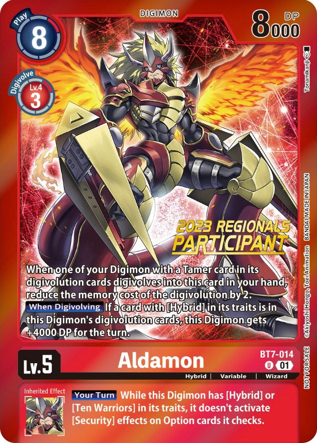 Aldamon [BT7-014] (2023 Regionals Participant) [Next Adventure Promos] - PokeCharles PokeStore