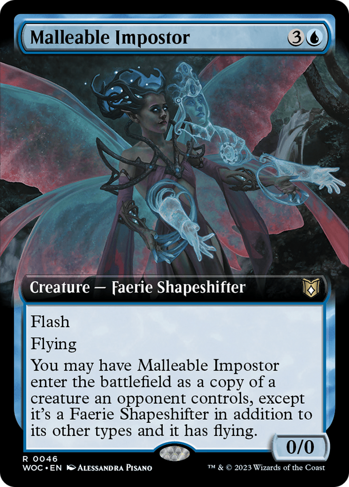 Malleable Impostor (Extended Art) [Wilds of Eldraine Commander] - PokeCharles PokeStore