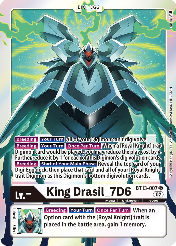 King Drasil_7D6 [BT13-007] [Versus Royal Knights Booster] - PokeCharles PokeStore