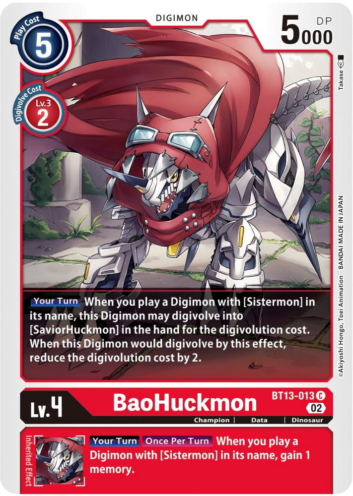 BaoHuckmon [BT13-013] [Versus Royal Knights Booster] - PokeCharles PokeStore