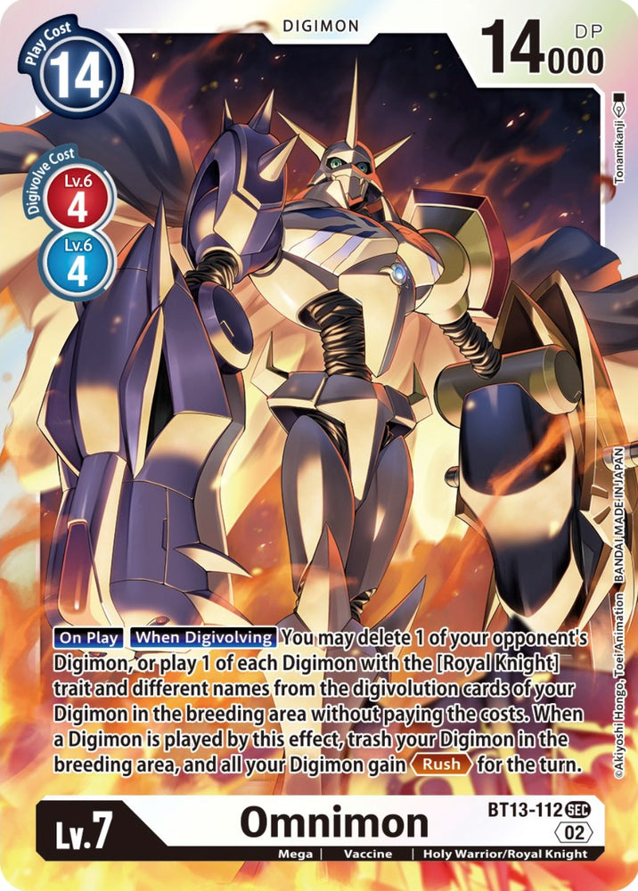 Omnimon [BT13-112] [Versus Royal Knights Booster] - PokeCharles PokeStore