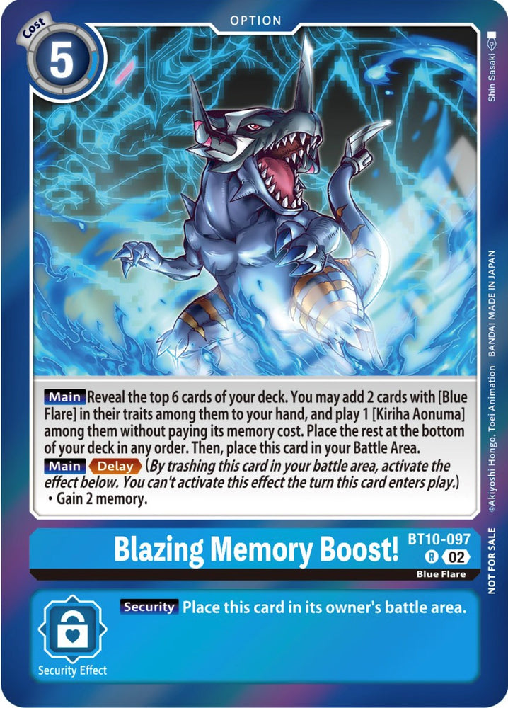 Blazing Memory Boost! [BT10-097] (Event Pack 5) [Xros Encounter Promos] - PokeCharles PokeStore
