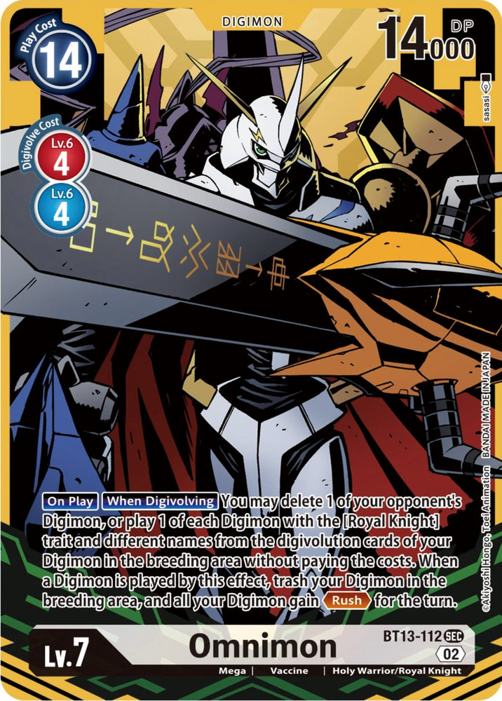 Omnimon [BT13-112] (Alternate Art) [Versus Royal Knights Booster] - PokeCharles PokeStore