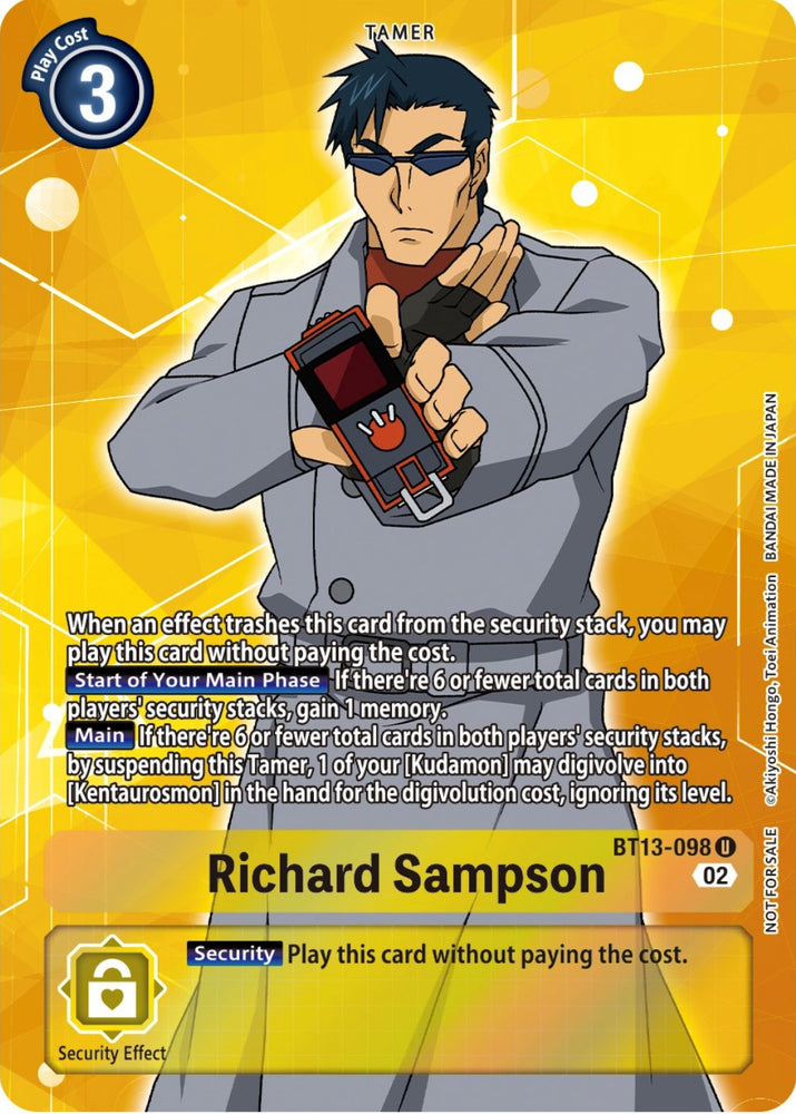 Richard Sampson [BT13-098] (Box Topper) [Versus Royal Knights Booster] - PokeCharles PokeStore