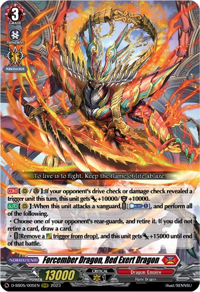 Forcember Dragon, Red Exert Dragon (D-SS05/005EN) [Festival Booster 2023] - PokeCharles PokeStore