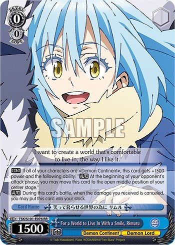 For a World to Live In With a Smile, Rimuru [That Time I Got Reincarnated as a Slime Vol.3] - PokeCharles PokeStore