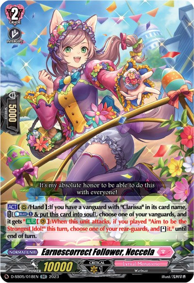 Earnescorrect Follower, Neccela (D-SS05/018EN) [Festival Booster 2023] - PokeCharles PokeStore