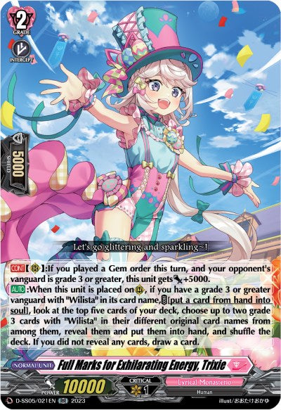 Full Marks for Exhilarating Energy, Trixie (D-SS05/021EN) [Festival Booster 2023] - PokeCharles PokeStore