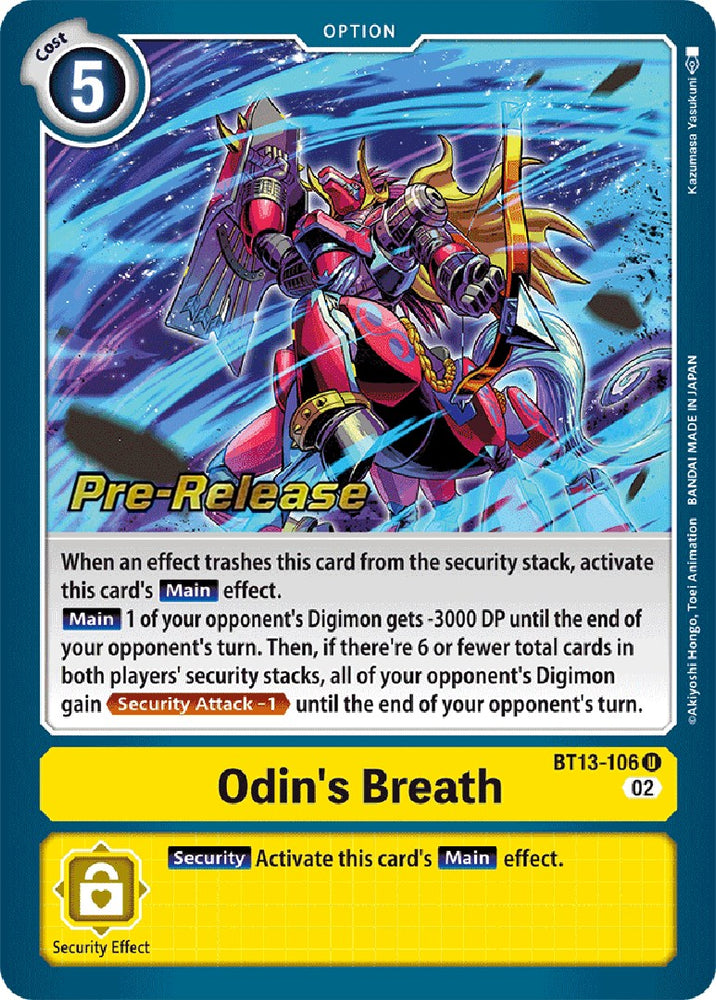Odin's Breath [BT13-106] [Versus Royal Knights Booster Pre-Release Cards] - PokeCharles PokeStore