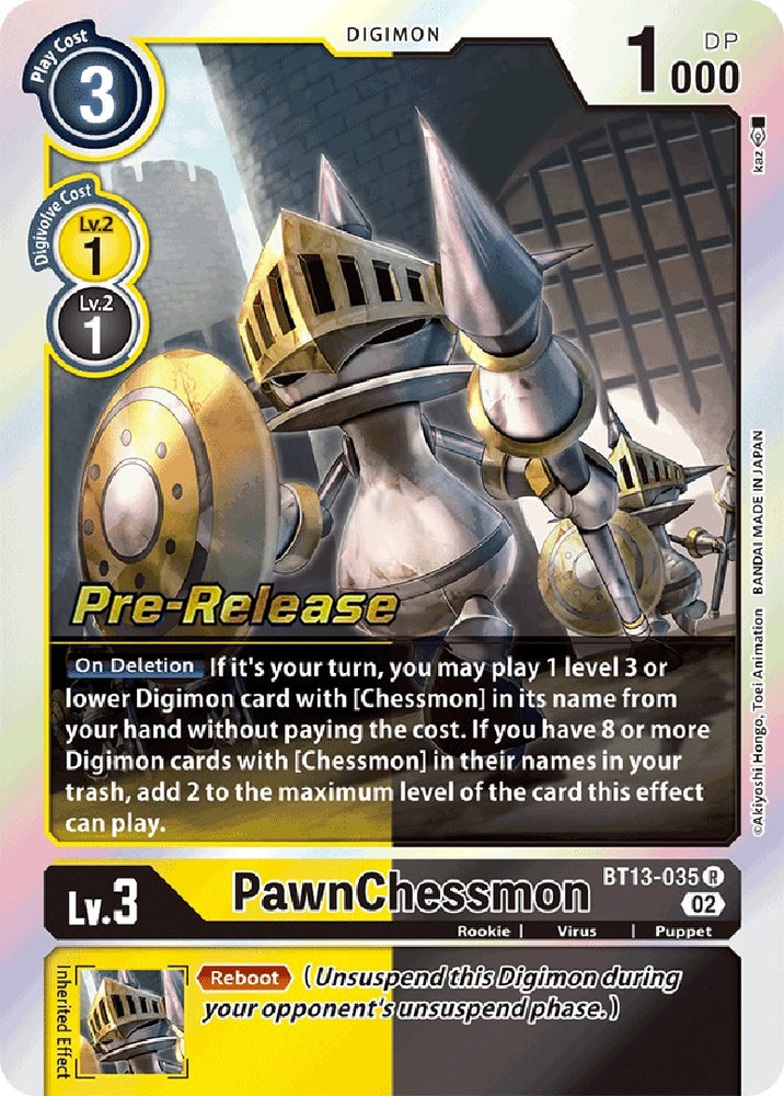 PawnChessmon [BT13-035] [Versus Royal Knights Booster Pre-Release Cards] - PokeCharles PokeStore