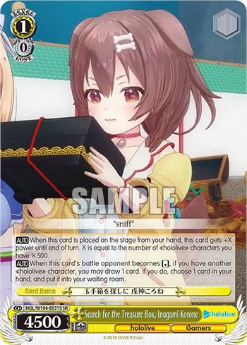 Search for the Treasure Box, Inugami Korone [hololive production Vol. 2] - PokeCharles PokeStore