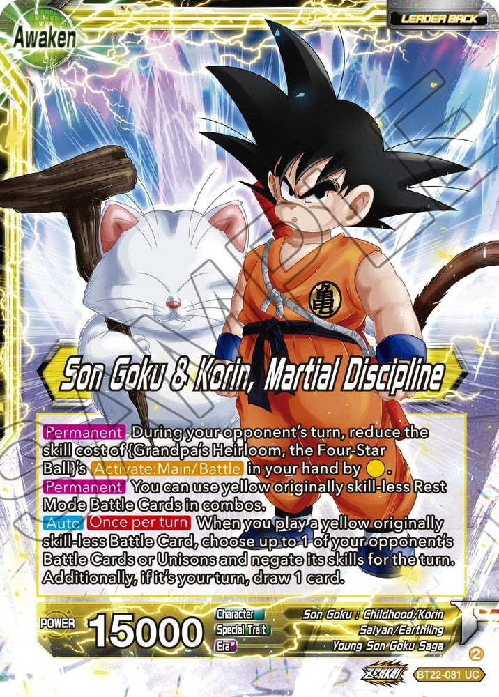 Son Goku // Son Goku & Korin, Martial Discipline (BT22-081) [Critical Blow] - PokeCharles PokeStore