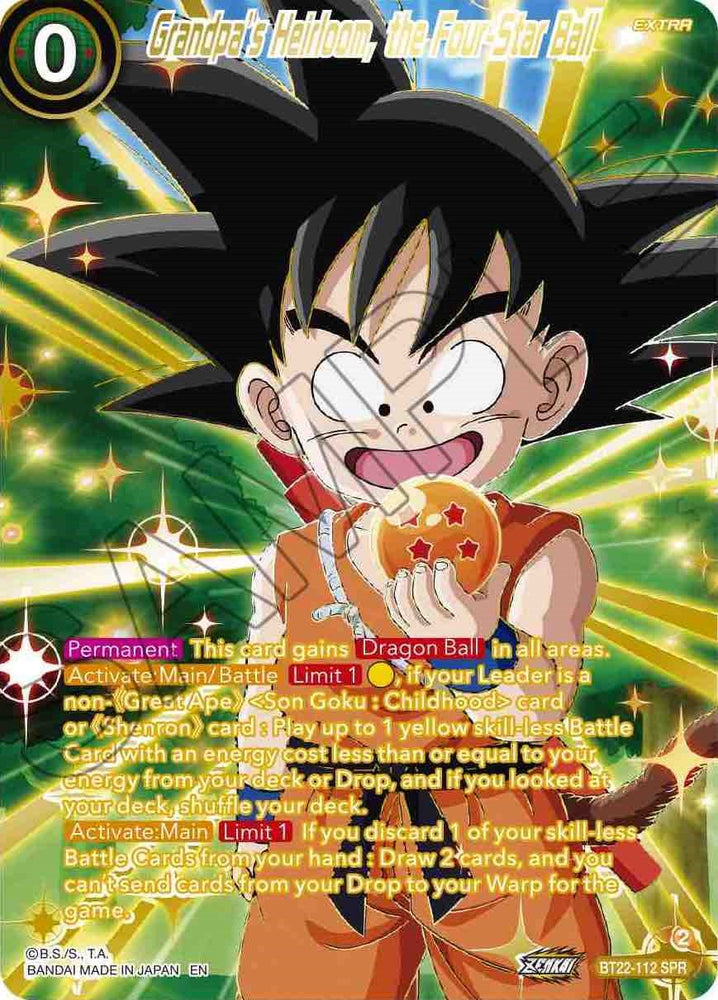 Grandpa's Heirloom, the Four-Star Ball (SPR) (BT22-112) [Critical Blow] - PokeCharles PokeStore