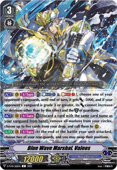 Blue Wave Marshal, Valeos (D-PV01/262EN) [History Collection] - PokeCharles PokeStore