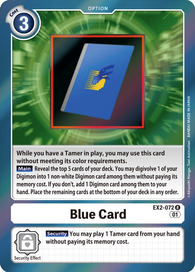 Blue Card [EX2-072] [Digital Hazard] - PokeCharles PokeStore