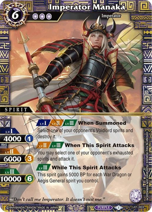 Imperator Manaka (L01-003) [Lore Set 01: Ancient Heroes] - PokeCharles PokeStore