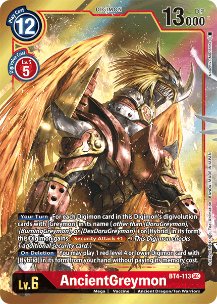 AncientGreymon [BT4-113] (Alternate Art) [Great Legend] - PokeCharles PokeStore