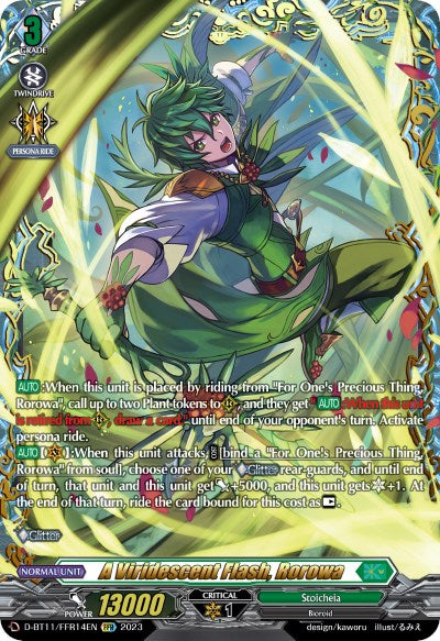 A Viridescent Flash, Rorowa (D-BT11/FFR14EN) [Clash of the Heroes] - PokeCharles PokeStore