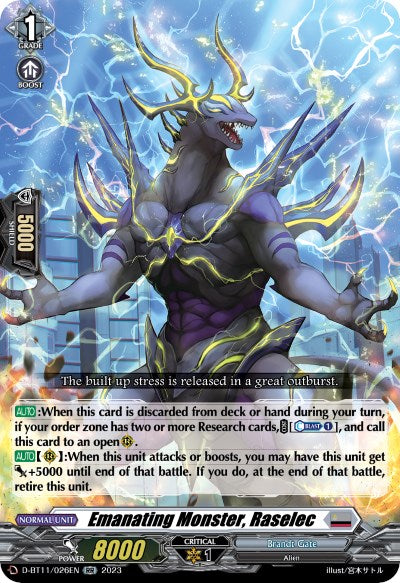 Emanating Monster, Raselec (D-BT11/026EN) [Clash of the Heroes] - PokeCharles PokeStore