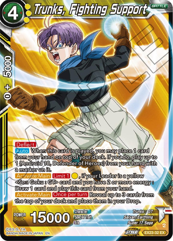 Trunks, Fighting Support (EX23-32) [Ultimate Deck 2023] - PokeCharles PokeStore