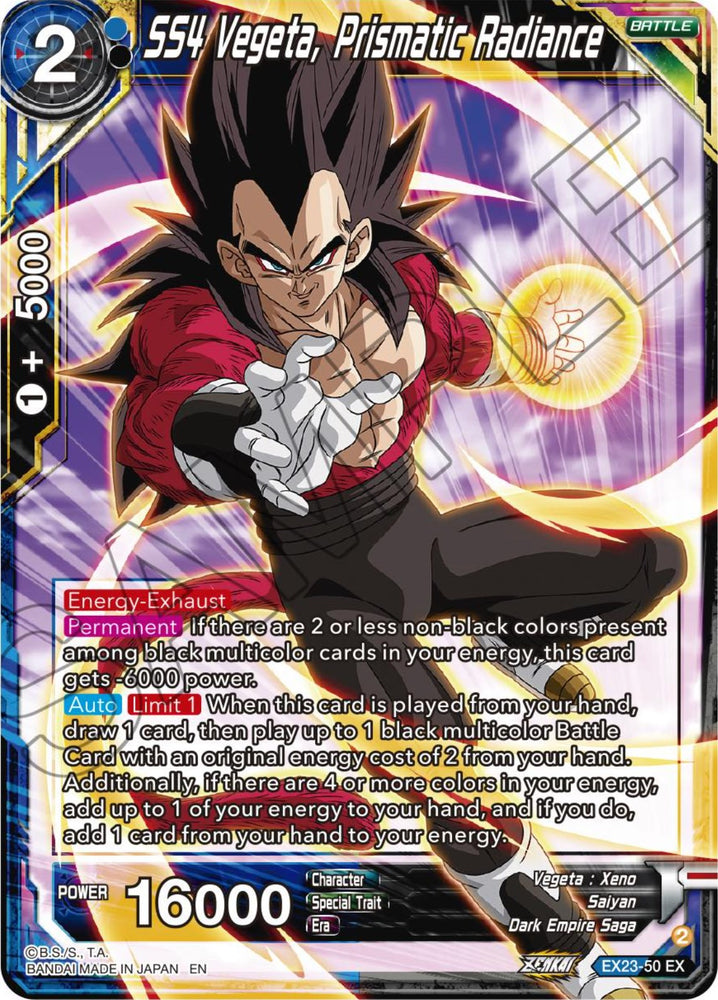 SS4 Vegeta, Prismatic Radiance (EX23-50) [Premium Anniversary Box 2023] - PokeCharles PokeStore