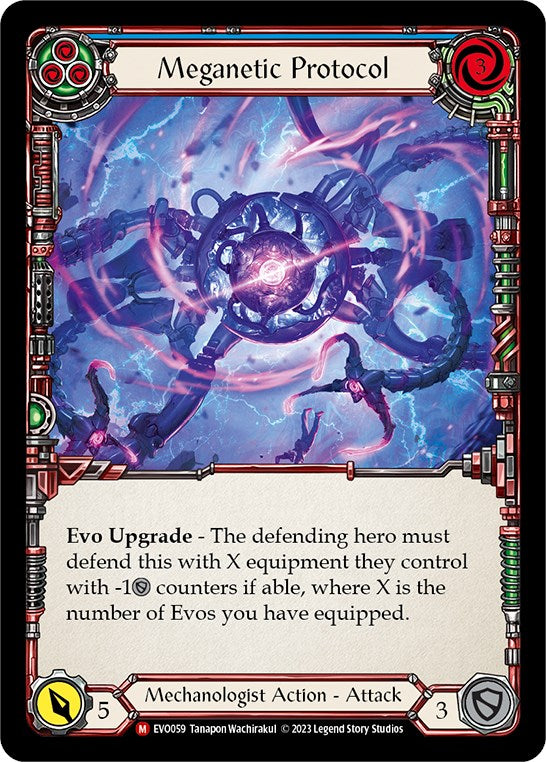 Meganetic Protocol [EVO059] (Bright Lights)  Rainbow Foil - PokeCharles PokeStore