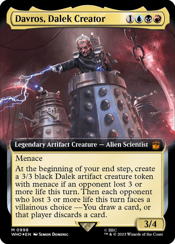 Davros, Dalek Creator (Extended Art) (Surge Foil) [Doctor Who] - PokeCharles PokeStore