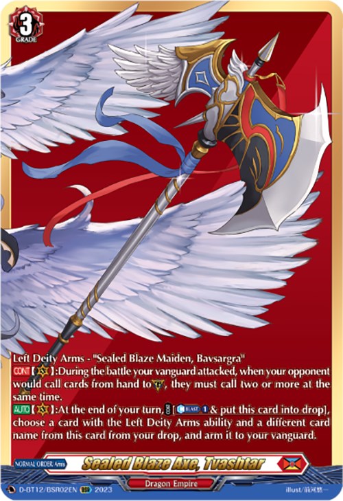Sealed Blaze Axe, Tvashtar (D-BT12/BSR02EN) [Evenfall Onslaught] - PokeCharles PokeStore