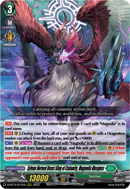 Sylvan Horned Beast King of Calamity, Magnolia Masques (D-BT12/013EN) [Evenfall Onslaught] - PokeCharles PokeStore