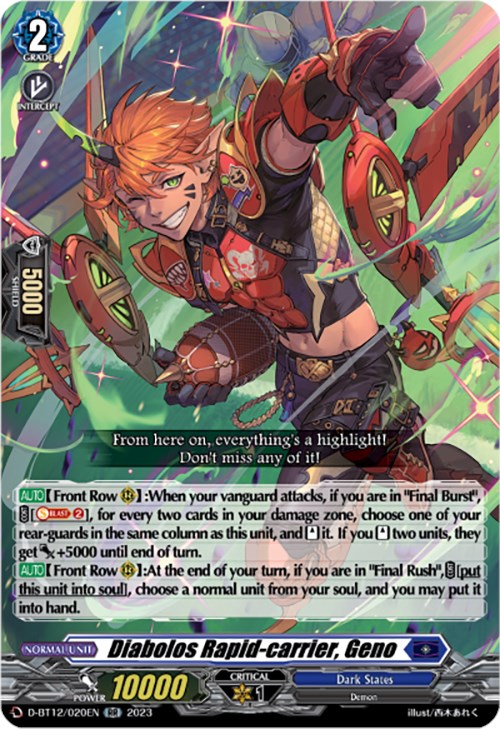 Diabolos Rapid-carrier, Geno (D-BT12/020EN) [Evenfall Onslaught] - PokeCharles PokeStore