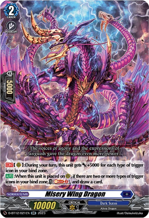 Misery Wing Dragon (D-BT12/021EN) [Evenfall Onslaught] - PokeCharles PokeStore