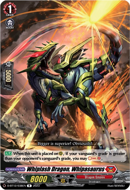 Whiplash Dragon, Whipasaurus (D-BT12/038EN) [Evenfall Onslaught] - PokeCharles PokeStore