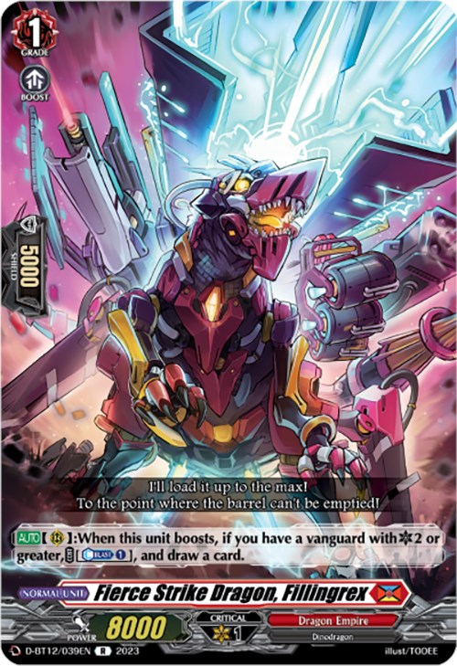 Fierce Strike Dragon, Fillingrex (D-BT12/039EN) [Evenfall Onslaught] - PokeCharles PokeStore