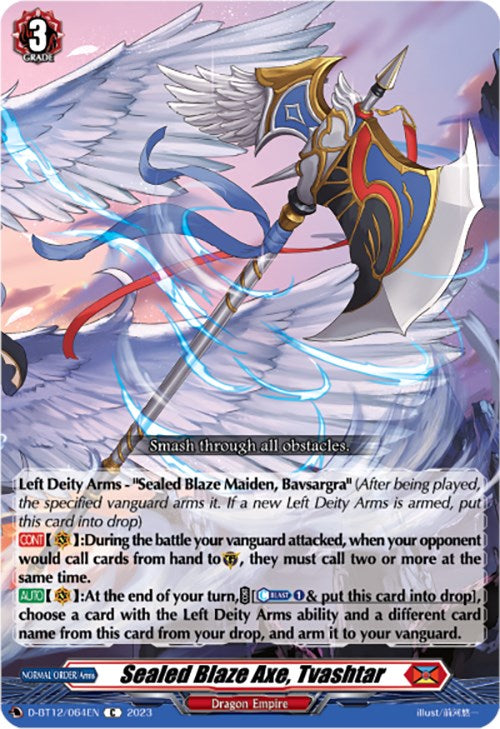 Sealed Blaze Axe, Tvashtar (D-BT12/064EN) [Evenfall Onslaught] - PokeCharles PokeStore