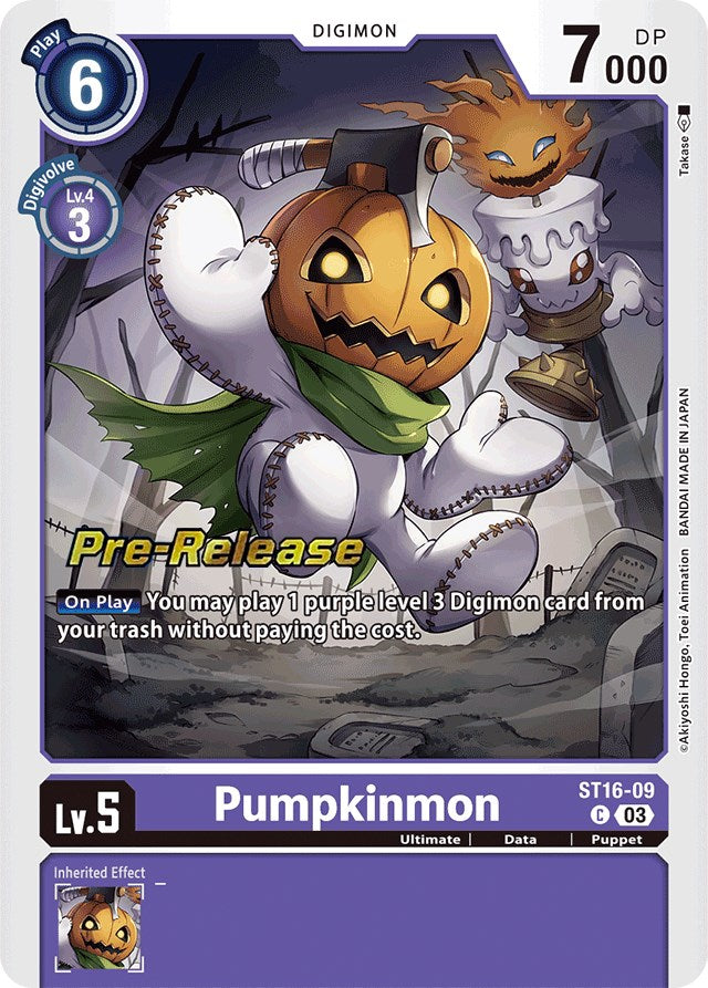 Pumpkinmon [ST16-09] [Starter Deck: Wolf of Friendship Pre-Release Cards] - PokeCharles PokeStore