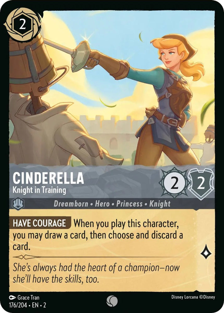 Cinderella - Knight in Training (176/204) [Rise of the Floodborn] - PokeCharles PokeStore