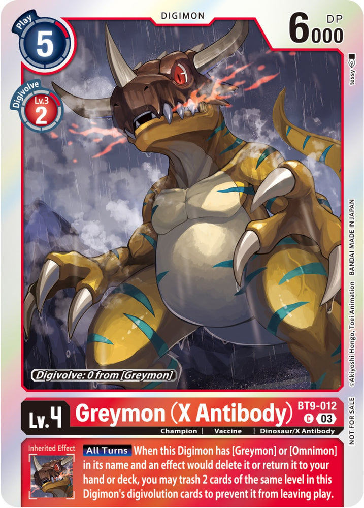 Greymon (X Antibody) [BT9-012] (Blast Ace Pre-Release Winner) [X Record] - PokeCharles PokeStore