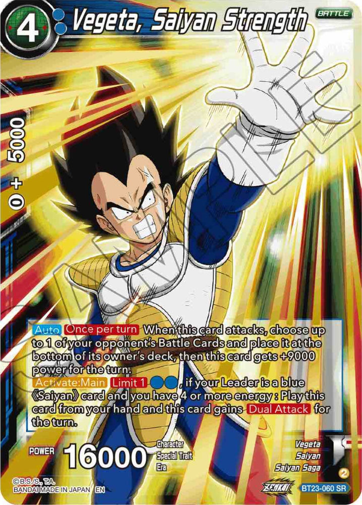 Vegeta, Saiyan Strength (BT23-060) [Perfect Combination] - PokeCharles PokeStore