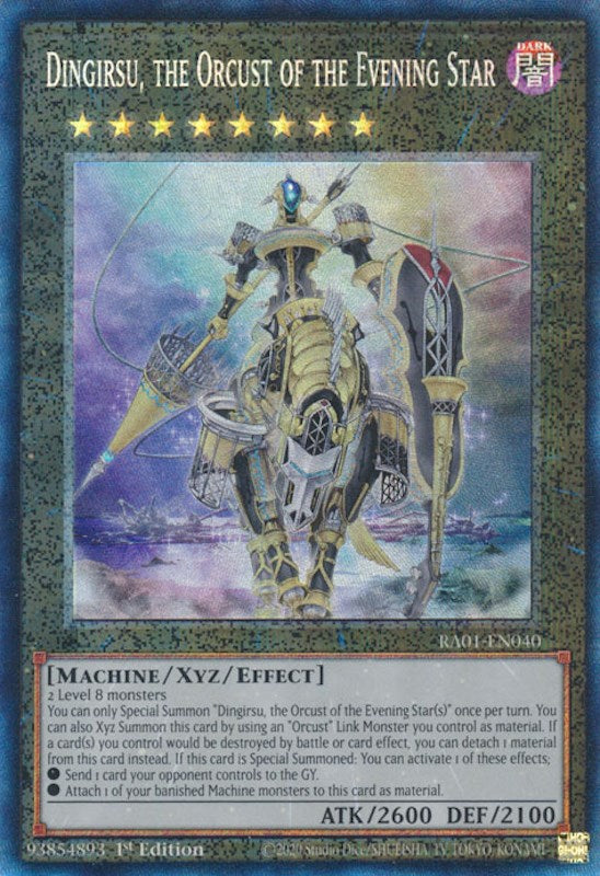Dingirsu, the Orcust of the Evening Star [RA01-EN040] Prismatic Collector's Rare - PokeCharles PokeStore
