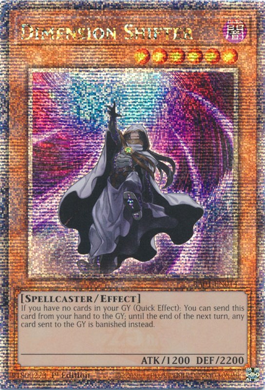 Dimension Shifter [RA01-EN014] Quarter Century Secret Rare - PokeCharles PokeStore