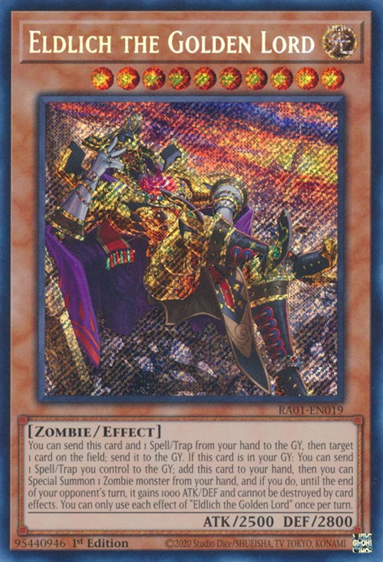 Eldlich the Golden Lord (Alternate Art) [RA01-EN019] Secret Rare - PokeCharles PokeStore