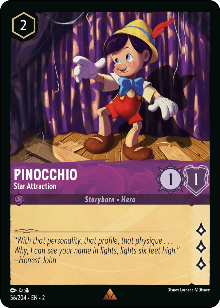 Pinocchio - Star Attraction (56/204) [Rise of the Floodborn] - PokeCharles PokeStore