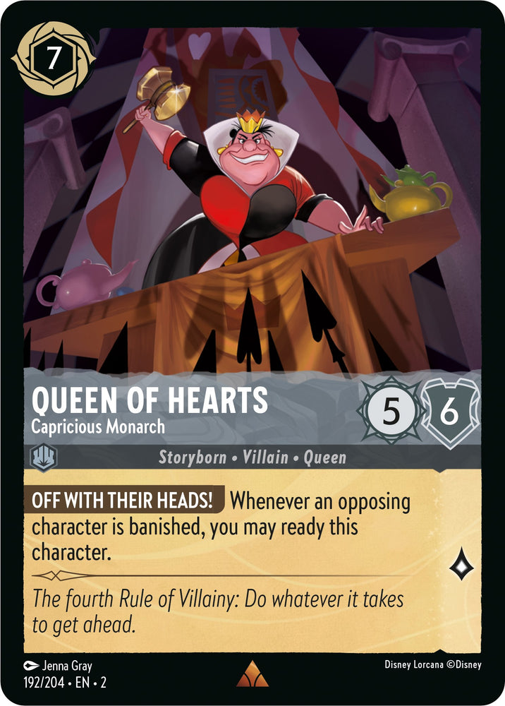Queen of Hearts - Capricious Monarch (192/204) [Rise of the Floodborn] - PokeCharles PokeStore