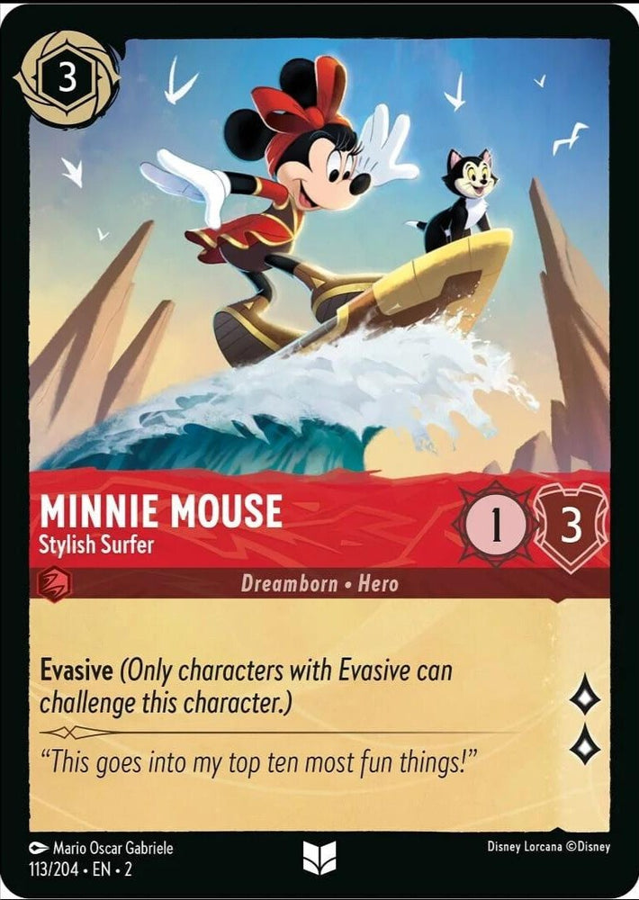 Minnie Mouse - Stylish Surfer (113/204) [Rise of the Floodborn] - PokeCharles PokeStore