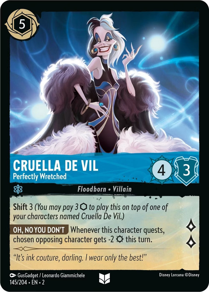 Cruella De Vil - Perfectly Wretched (145/204) [Rise of the Floodborn] - PokeCharles PokeStore