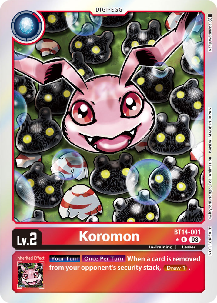 Koromon [BT14-001] (Blast Ace Box Promotion Pack) [Blast Ace] - PokeCharles PokeStore