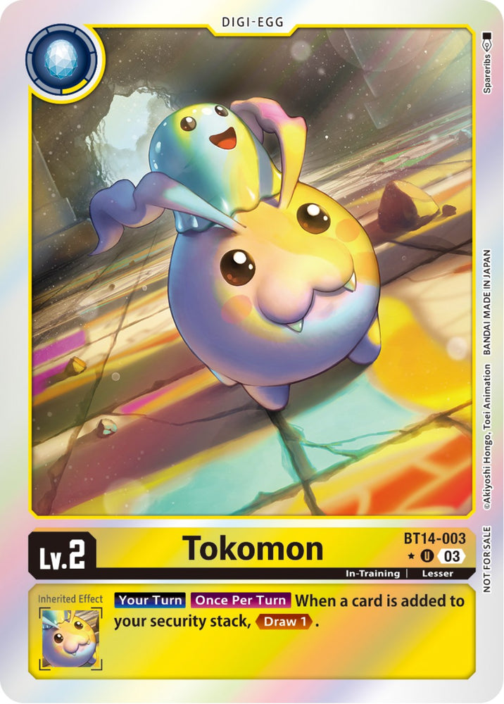 Tokomon [BT14-003] (Blast Ace Box Promotion Pack) [Blast Ace] - PokeCharles PokeStore