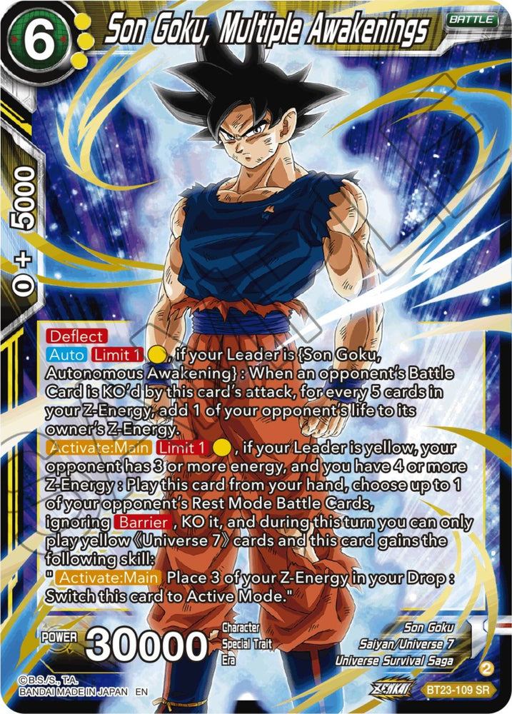 Son Goku, Multiple Awakenings (BT23-109) [Perfect Combination] - PokeCharles PokeStore